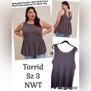 TORRID Babydoll Top Sz 3 NWT